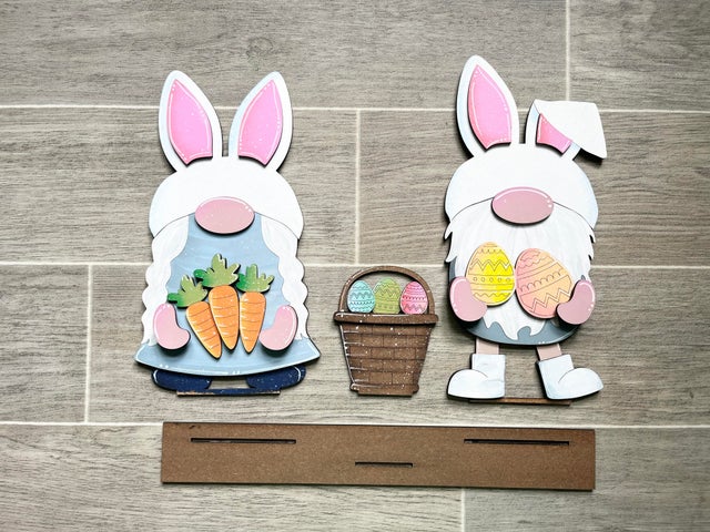 Gingerbread Easter gnome orders basket decor